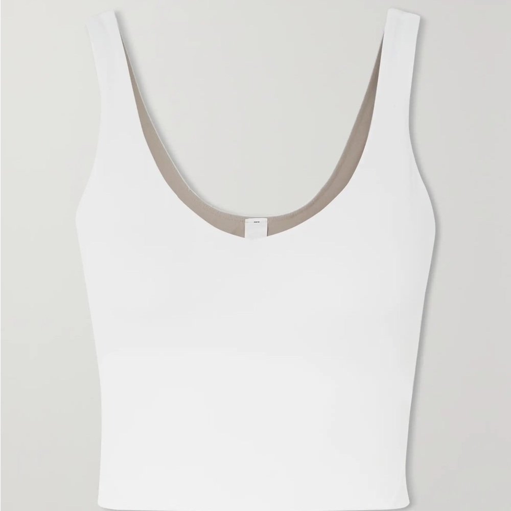 Elegant White Scoop Neck Tank